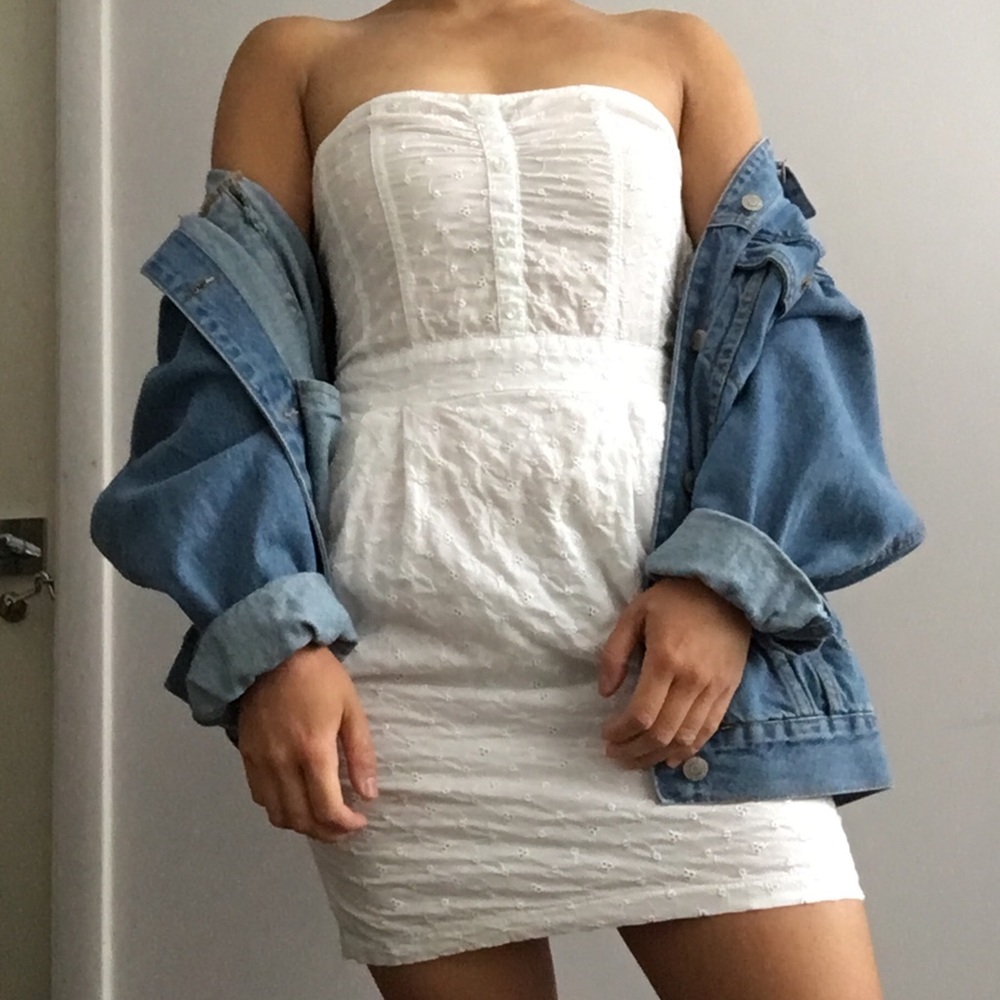 H&M Strapless Floral Dress